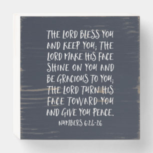 The Lord Bless You And Keep You, Numbers 6:24-26 Wooden Box Sign