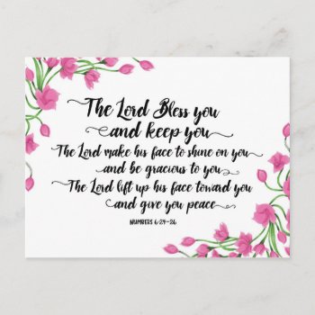 The Lord Bless You And Keep You Postcard by CC_ChristianWoman at Zazzle