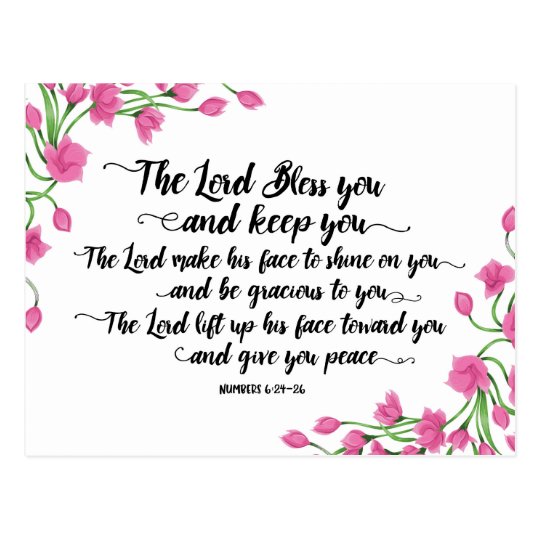 The Lord Bless You and Keep You Postcard | Zazzle.com