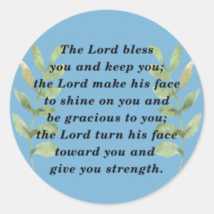 The Lord Bless You Classic Round Sticker