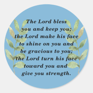 The Lord Bless You Classic Round Sticker