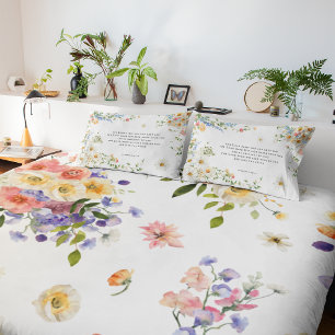 The Lord Bless You Floral Christian Pillow Case