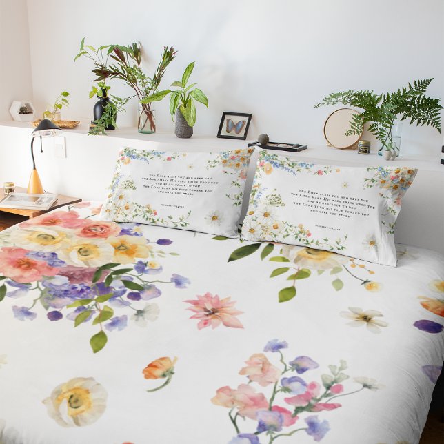 The Lord Bless You | Floral Christian Pillow Case (Creator Uploaded)