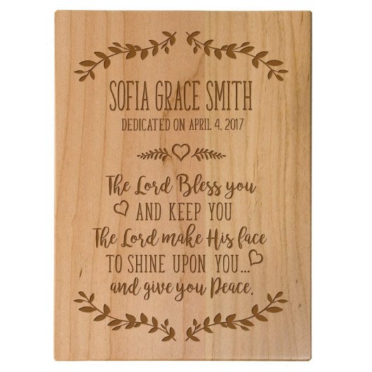 The Lord Bless You & Keep You Wall Plaque - Maple (Front)