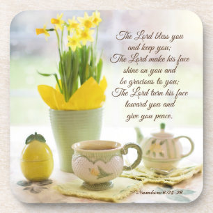 The Lord Bless You Numbers 6:24-26 Bible Verse Beverage Coaster