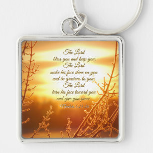 The Lord Bless You Numbers 6:24-26 Bible Verse Keychain