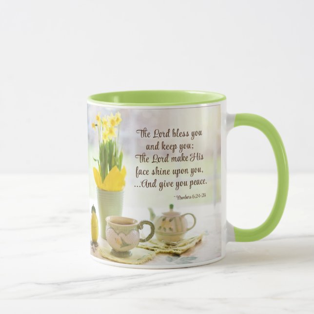 The Lord Bless You Numbers 6:24-26 Bible Verse Mug (Right)
