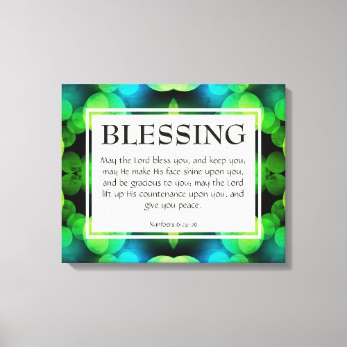 THE LORD BLESS YOU  Numbers 624_26 BLESSING Canvas Print