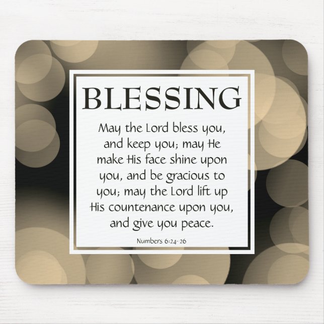 THE LORD BLESS YOU Numbers 6:24-26 BLESSING Mouse Pad (Front)