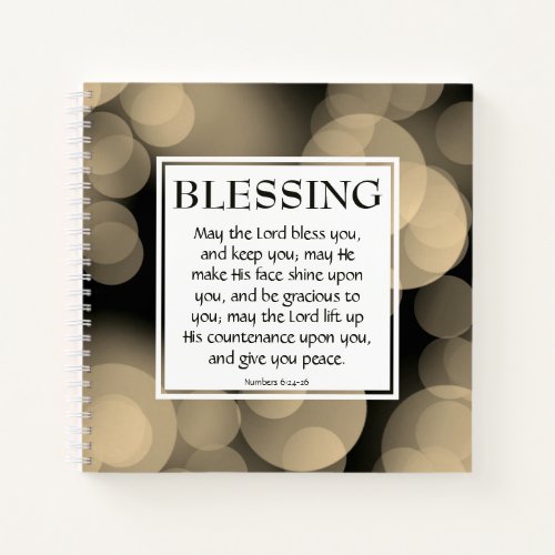 THE LORD BLESS YOU Numbers 624_26 BLESSING Notebook