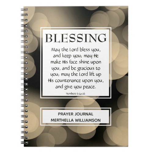 THE LORD BLESS YOU Numbers 624_26 BLESSING Notebook