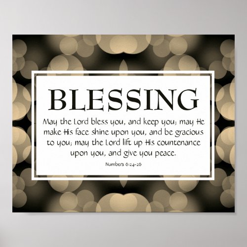 THE LORD BLESS YOU Numbers 624_26 BLESSING Poster