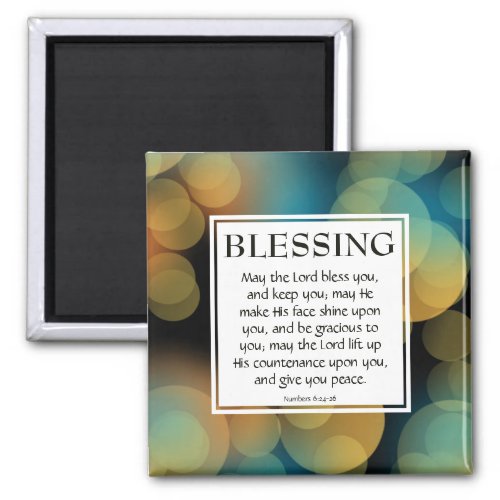 THE LORD BLESS YOU Numbers 624_26 BLUE Christian Magnet