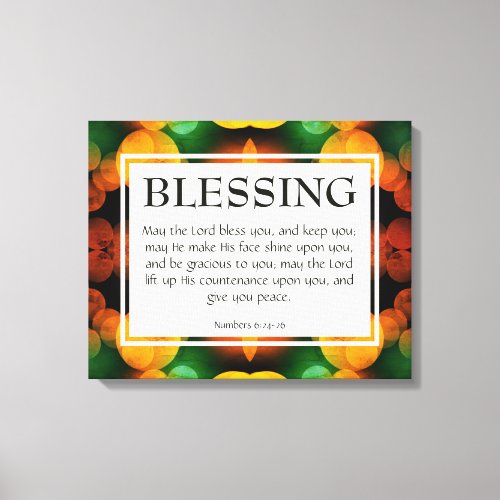 THE LORD BLESS YOU  Numbers 624_26 Christian Canvas Print