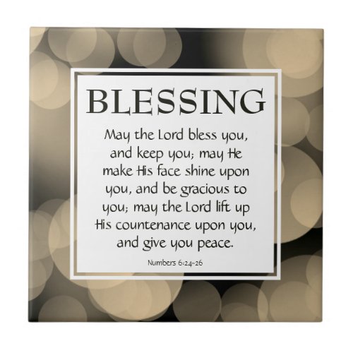 THE LORD BLESS YOU Numbers 624_26 Christian Ceramic Tile