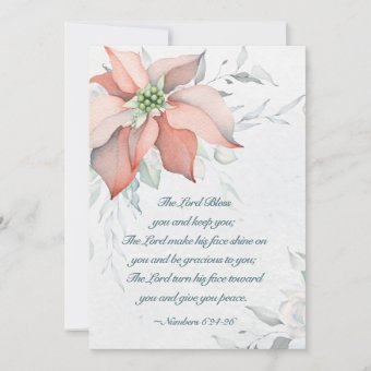 The Lord Bless You Numbers 6:24-26 Christmas Holiday Card | Zazzle