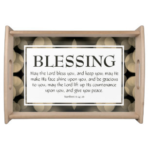 THE LORD BLESS YOU Numbers 6:24-26 Inspirational Serving Tray
