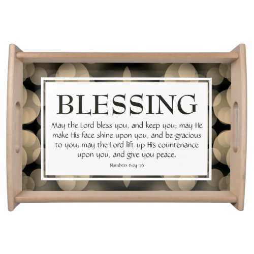 THE LORD BLESS YOU Numbers 624_26 Inspirational Serving Tray