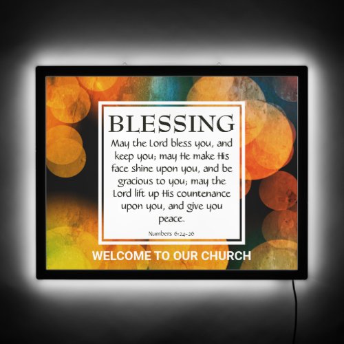 THE LORD BLESS YOU Numbers 624_26 LED Sign