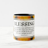 THE LORD BLESS YOU | Numbers 6:24-26 Orange Bokeh Two-Tone Coffee Mug (Center)