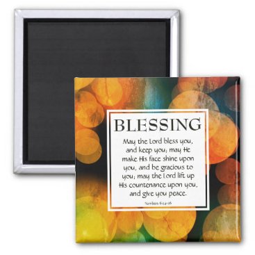 THE LORD BLESS YOU Numbers 6:24-26 ORANGE Magnet