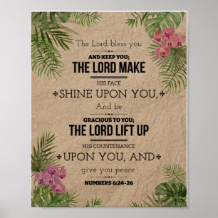 The Lord Bless You, Numbers 6:24-26 Poster
