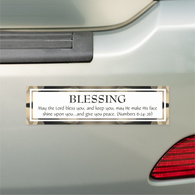 THE LORD BLESS YOU Numbers 6:24-26 Scripture Car Magnet (In Situ)