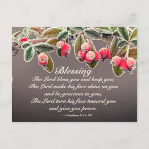 The Lord Bless You Numbers 6:24-26 Scripture Postcard