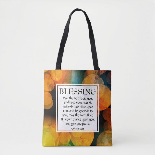 THE LORD BLESS YOU Numbers 624_26 Tote Bag