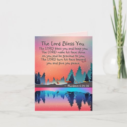 The Lord Bless You Numbers 624_26 Winter Lake Card
