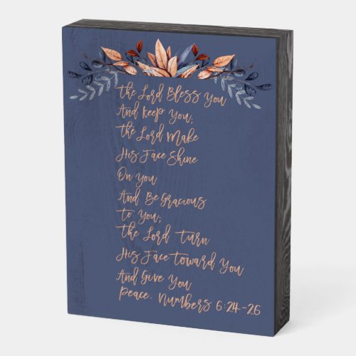 The Lord Bless You Numbers 624_26 Wooden Box Sign