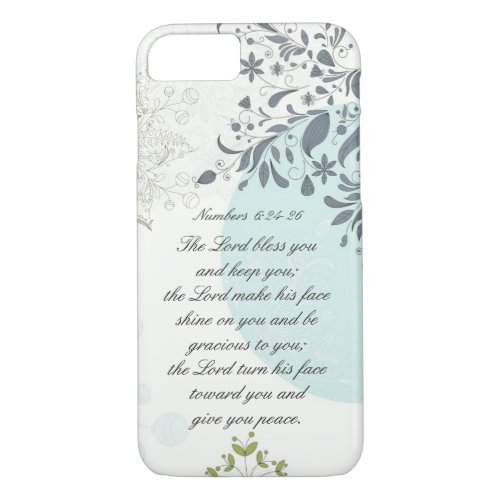 The Lord Bless You Numbers 624 Bible Verse iPhone 87 Case