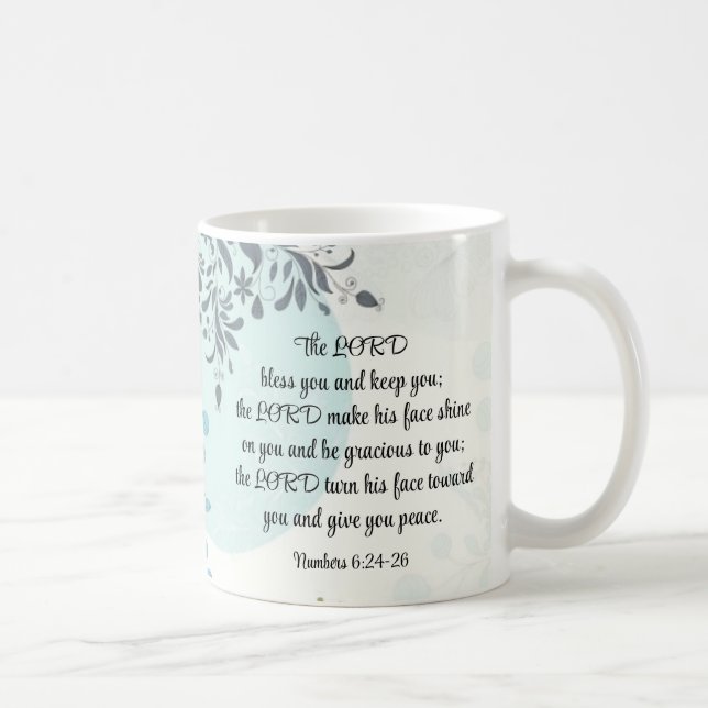 The Lord Bless You, Numbers 6:24, Bible Verse Coffee Mug (Right)