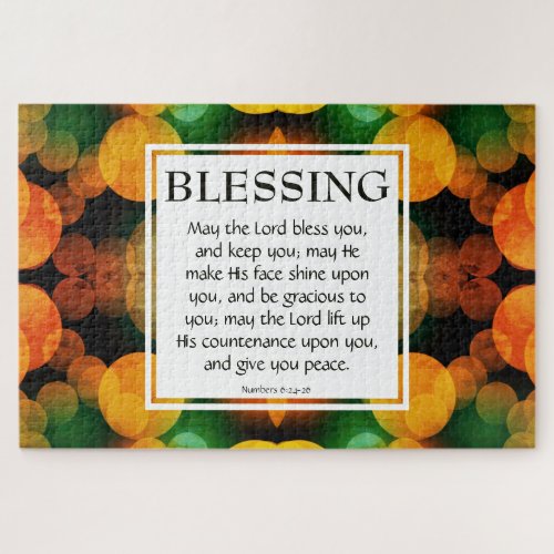 THE LORD BLESS YOU Numbers 624 BLESSING 20x30 Jigsaw Puzzle
