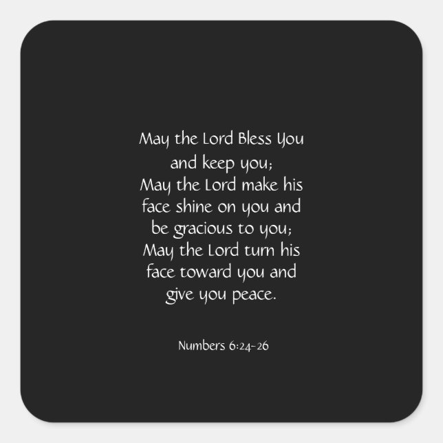 The Lord Bless You Sticker (Front)