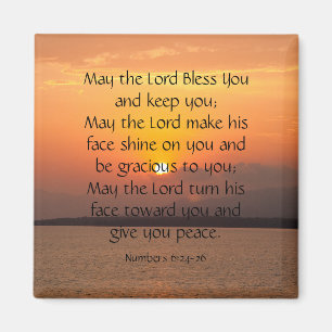 The Lord Bless You Sunset Magnet