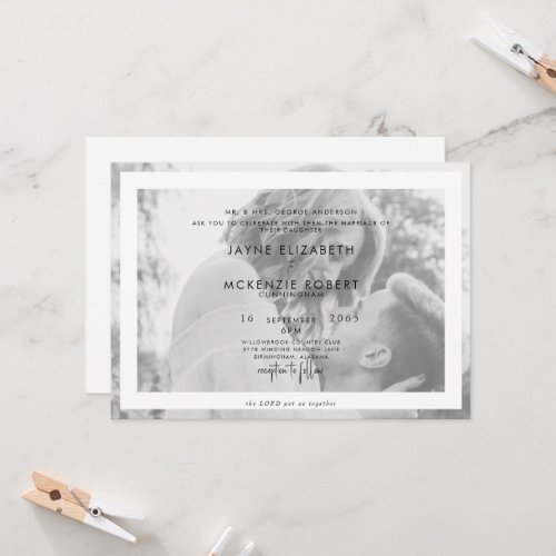 The Lord Brough Us Together Horizontal Photo  Invitation