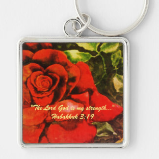"The Lord God is my strength..." Bible truths  Key Keychain