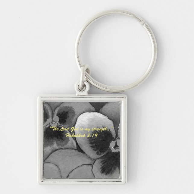 "The Lord God is my strength..." Bible truths  Key Keychain (Front)