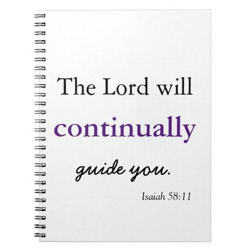 The Lord Guides You Spiral Photo Notebook