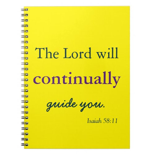 The Lord Guides You Yellow Notebook