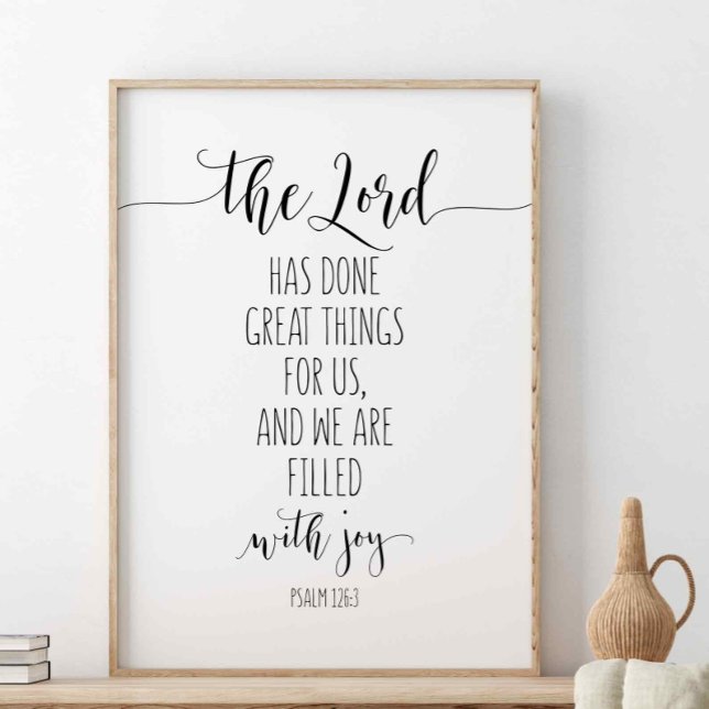 The Lord Has Done Great Things For Us, Psalm 126:3 Poster (Creator Uploaded)
