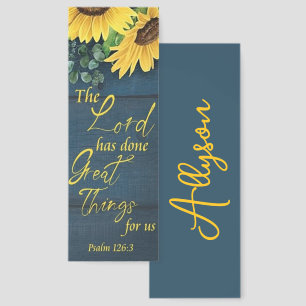The Lord has done great things - personalized Bookmarks