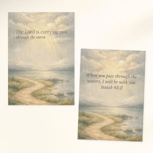 The Lord Is Carrying You Christian Encouragement Note Card