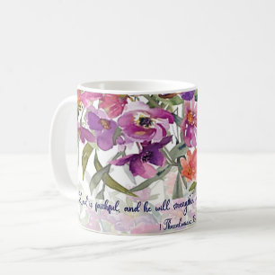 The Lord is faithful watercolor floral Christian Coffee Mug