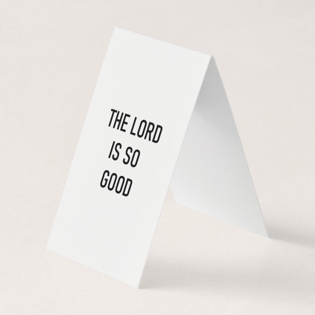 The lord is good business card (Front)