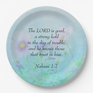 The Lord Is Good - Nahum 1:7 Paper Plates
