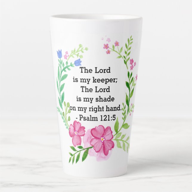 The Lord Is My Keeper Latte Mug (Front)