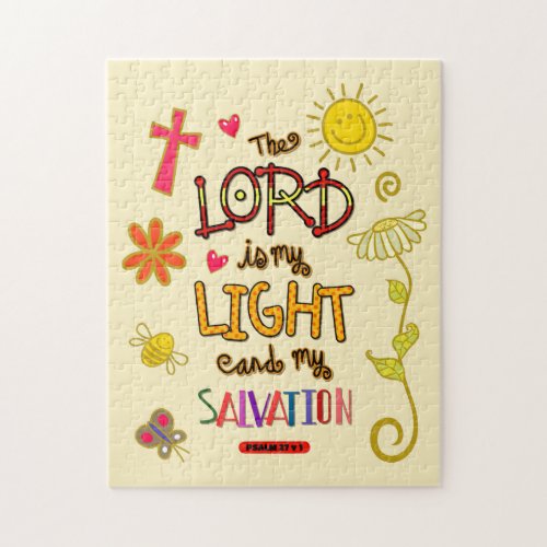 The Lord is My Light and My Salvation Bible Verse Jigsaw Puzzle