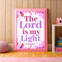 The Lord is my Light Boho Christian Teen Girl Art